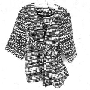 Black & White 3/4 Sleeve Jacket